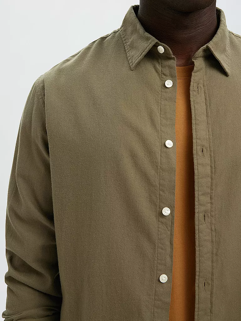 SELECTED | Flanellhemd Slim Fit SLHSLIMOWEN | creme