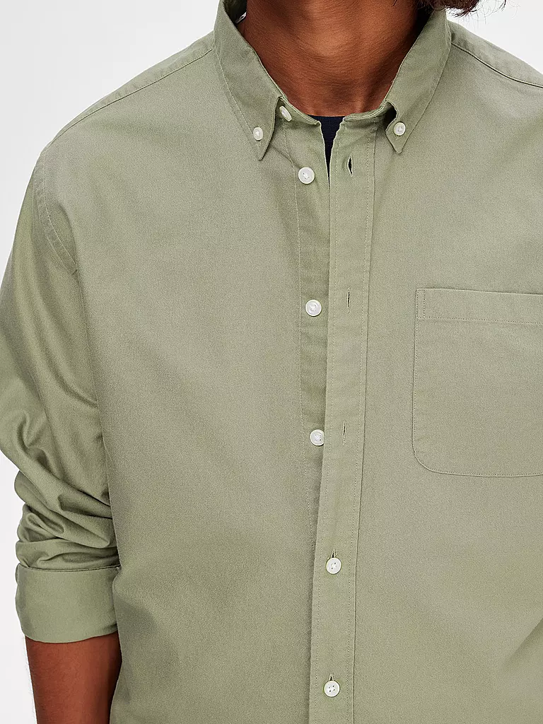 SELECTED | Hemd Slim Fit SLHREGRICK-OX | olive