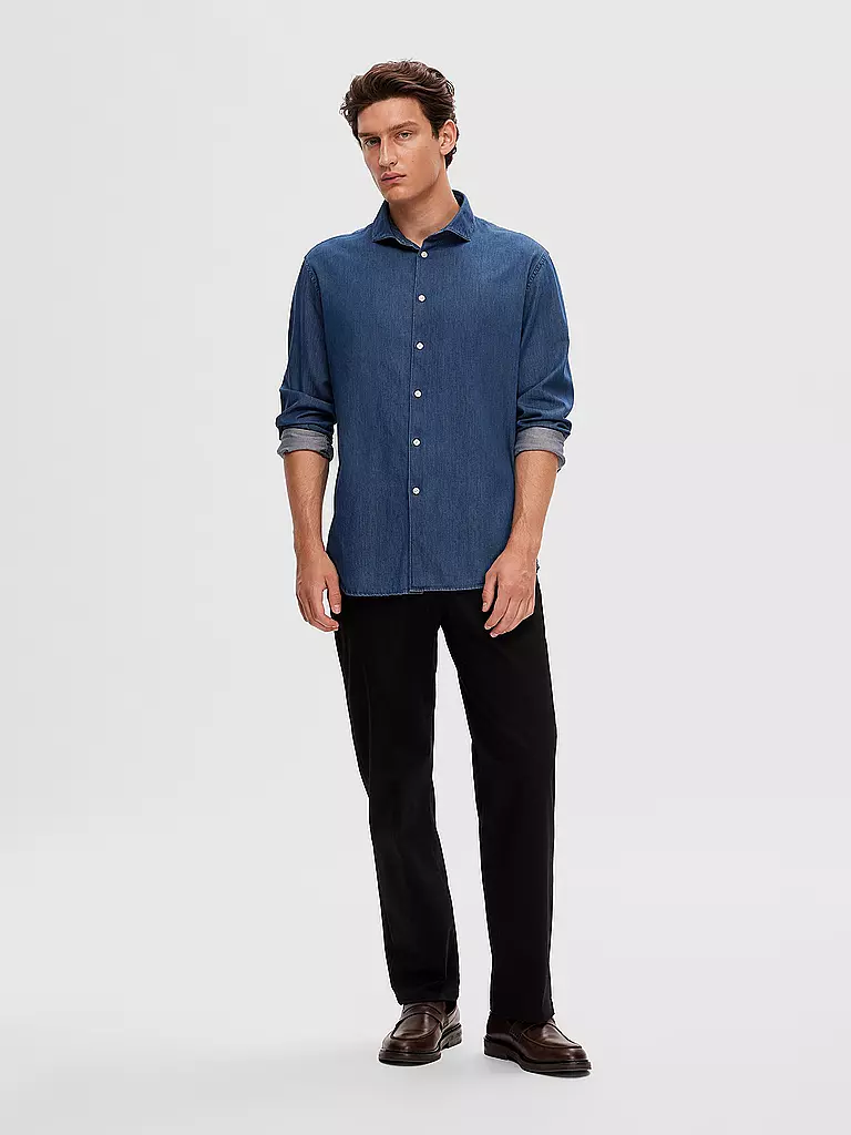 SELECTED | Jeanshemd SLHREG | blau
