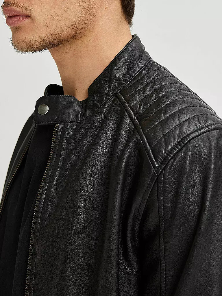 SELECTED | Lederjacke SLHICONIC  | schwarz