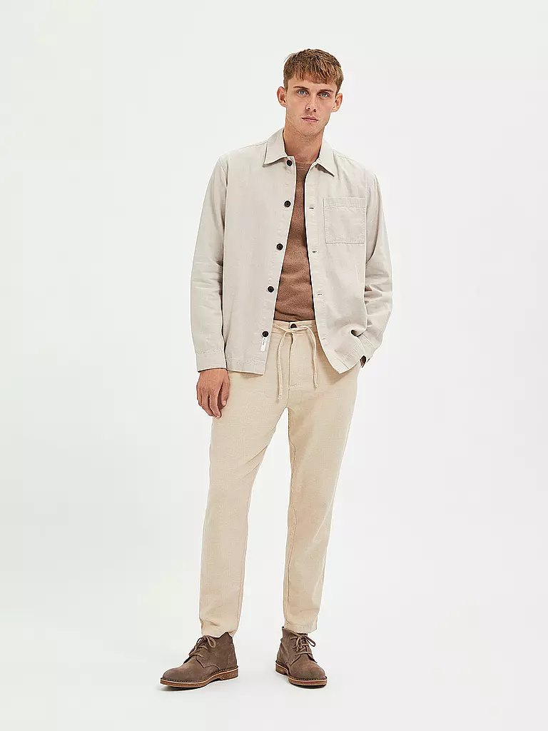 SELECTED | Leinenhose SLHSLIMTAPE | beige