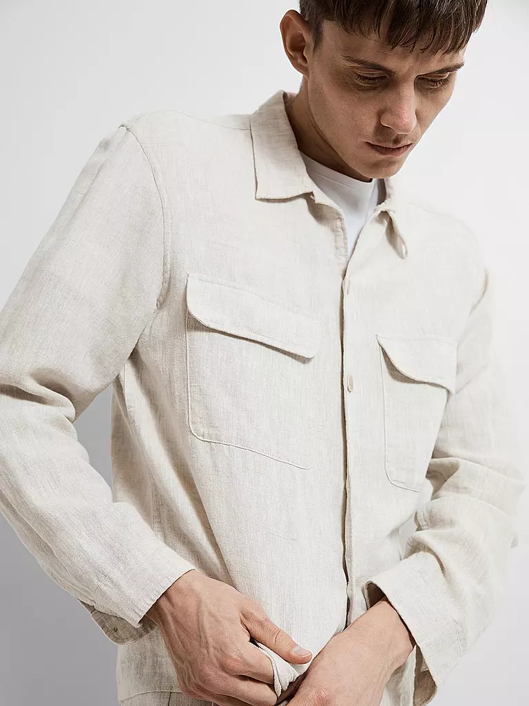 SELECTED | Overshirt SLHMADS-LINEN | weiss