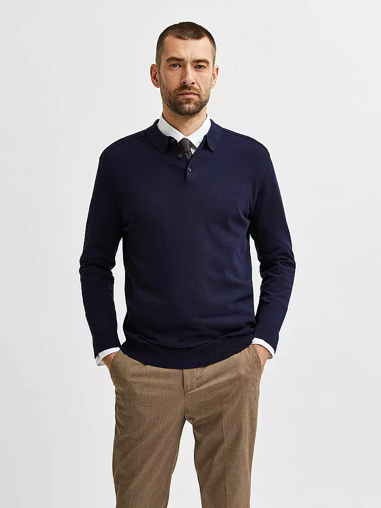 SELECTED | Polopullover SLHBERG  | blau