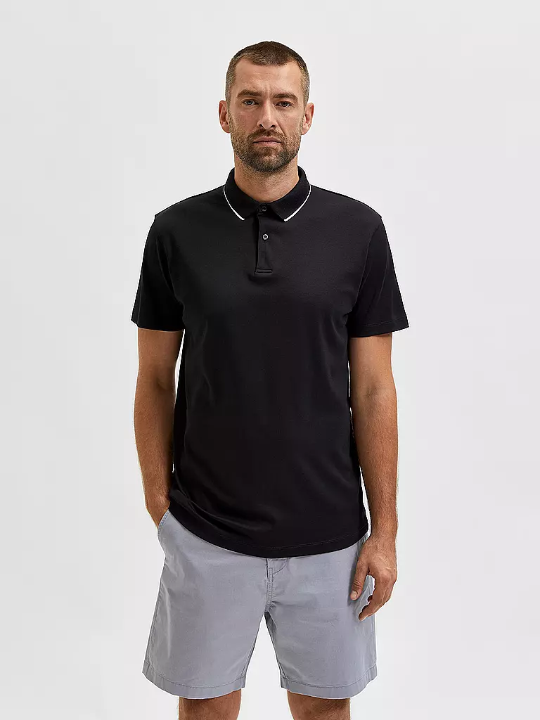 SELECTED | Poloshirt SLHLEROY COOLMAX | weiss