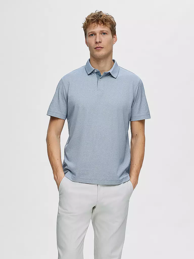 SELECTED | Poloshirt SLHLEROY COOLMAX | schwarz