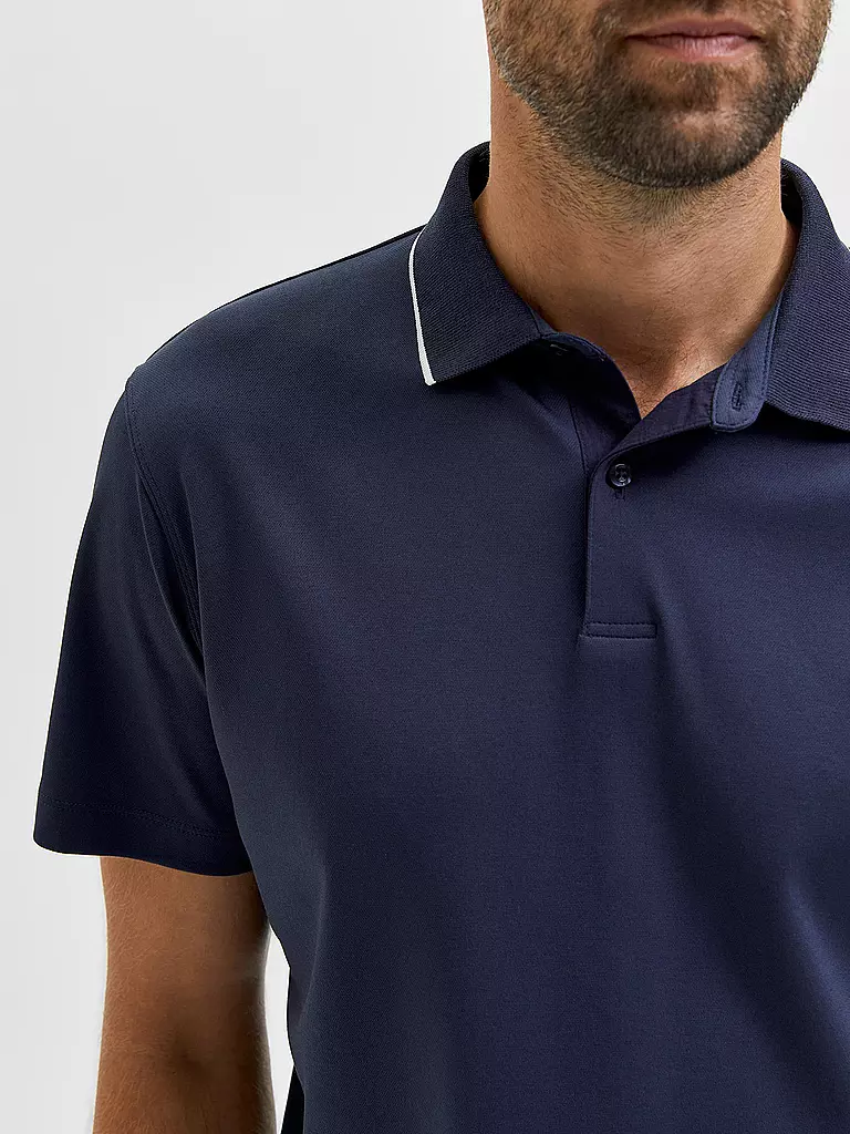 SELECTED | Poloshirt SLHLEROY COOLMAX | blau