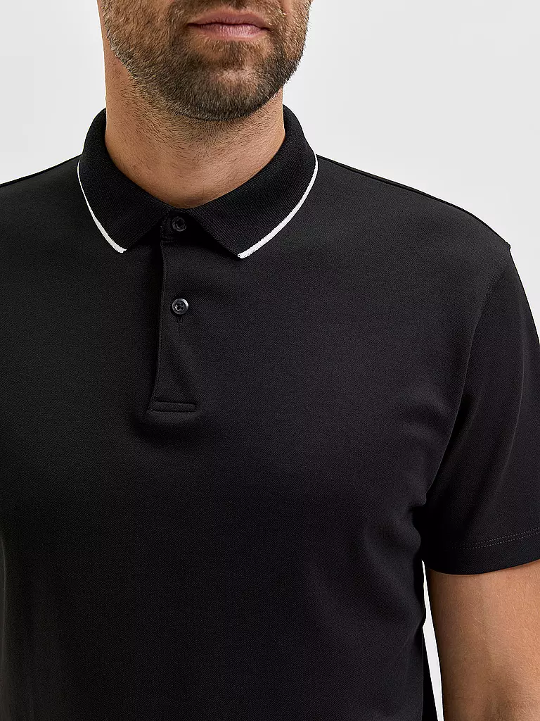 SELECTED | Poloshirt SLHLEROY COOLMAX | weiss