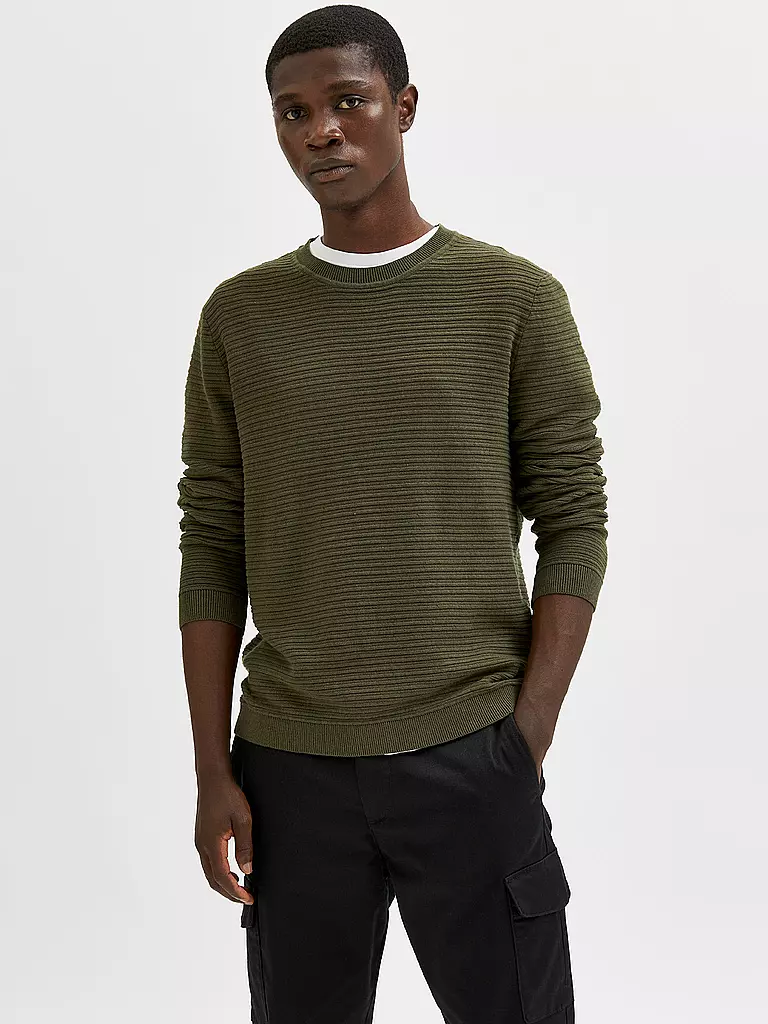 SELECTED | Pullover SLHMASEI  | olive