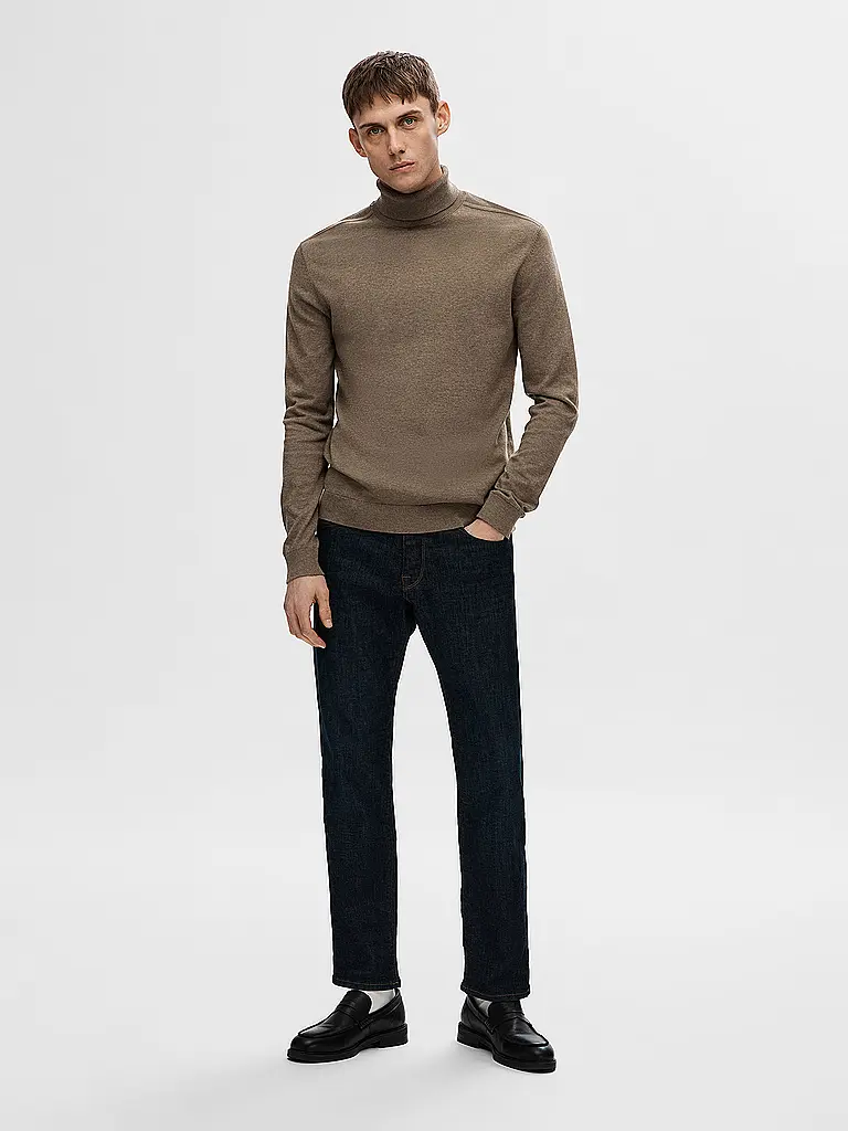 SELECTED | Rollkragenpullover SLHBERG | braun