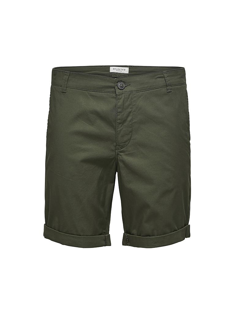 SELECTED | Short Straight-Fit "SLHPARIS" | olive