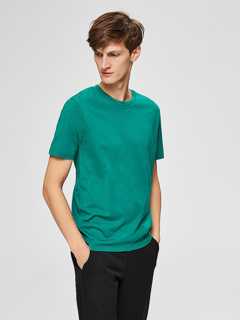 SELECTED | T-Shirt  "SLHTHEPERFECT" | grün