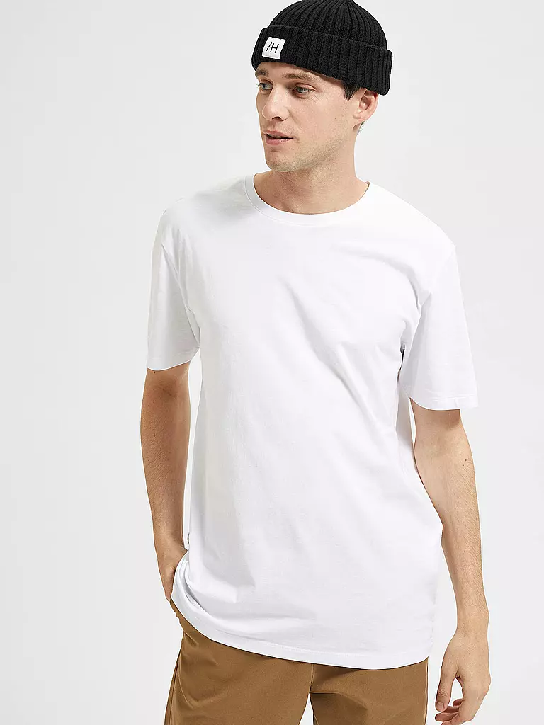 SELECTED | T-Shirt SLHASPEN  | weiss