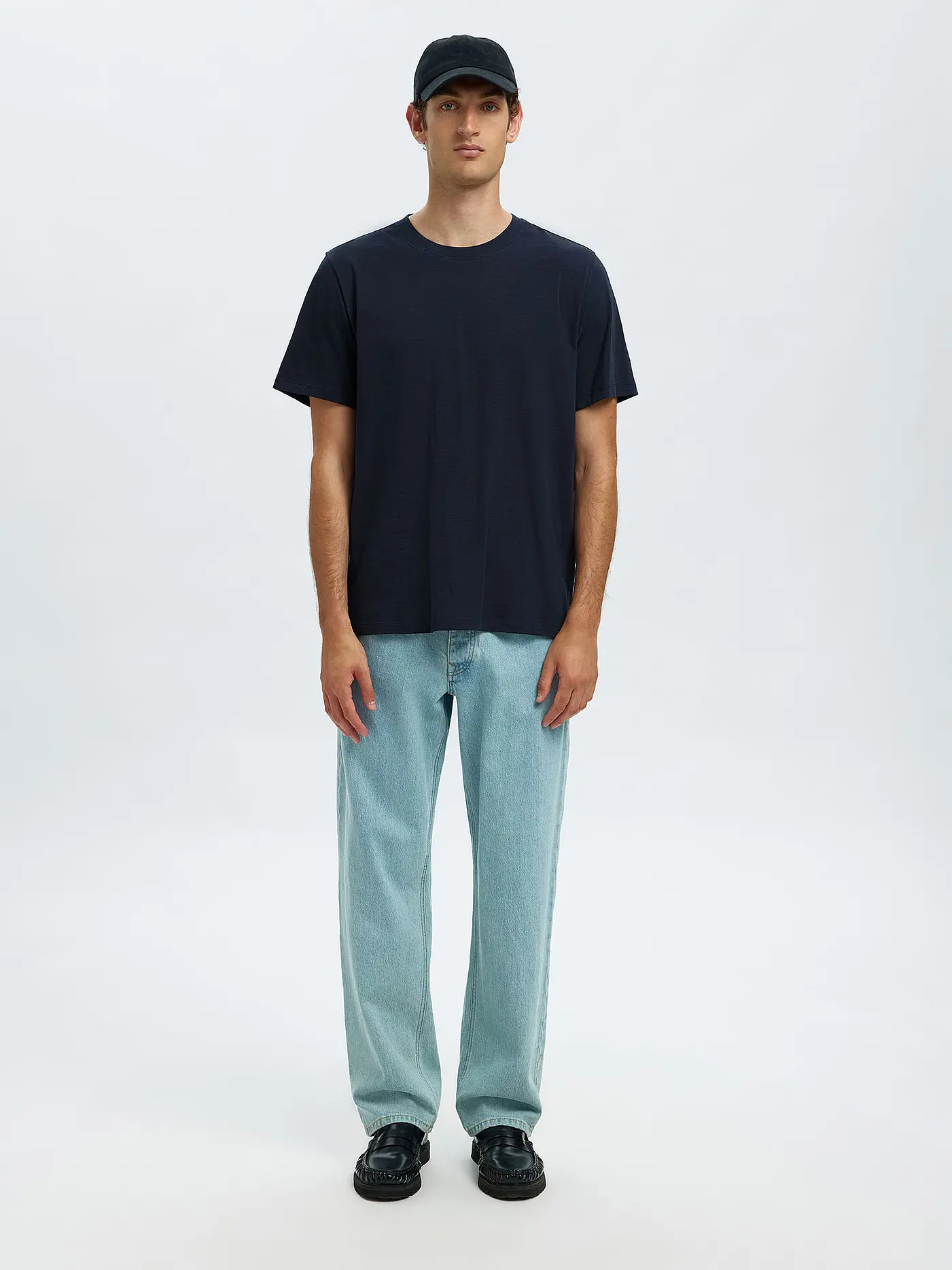 SELECTED | T-Shirt SLHASPEN | blau