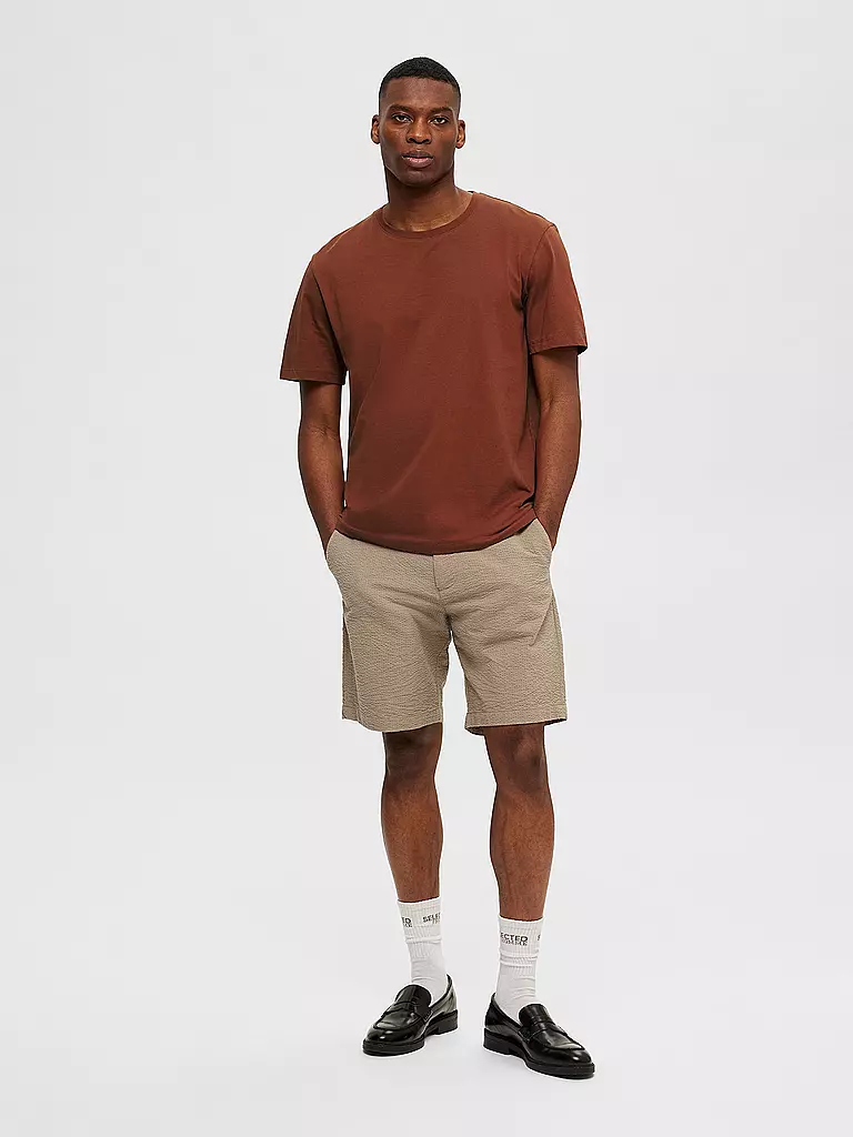 SELECTED | T-Shirt SLHASPEN | braun
