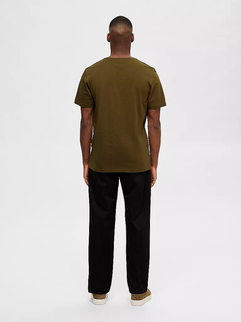 SELECTED | T-Shirt SLHASPEN | olive