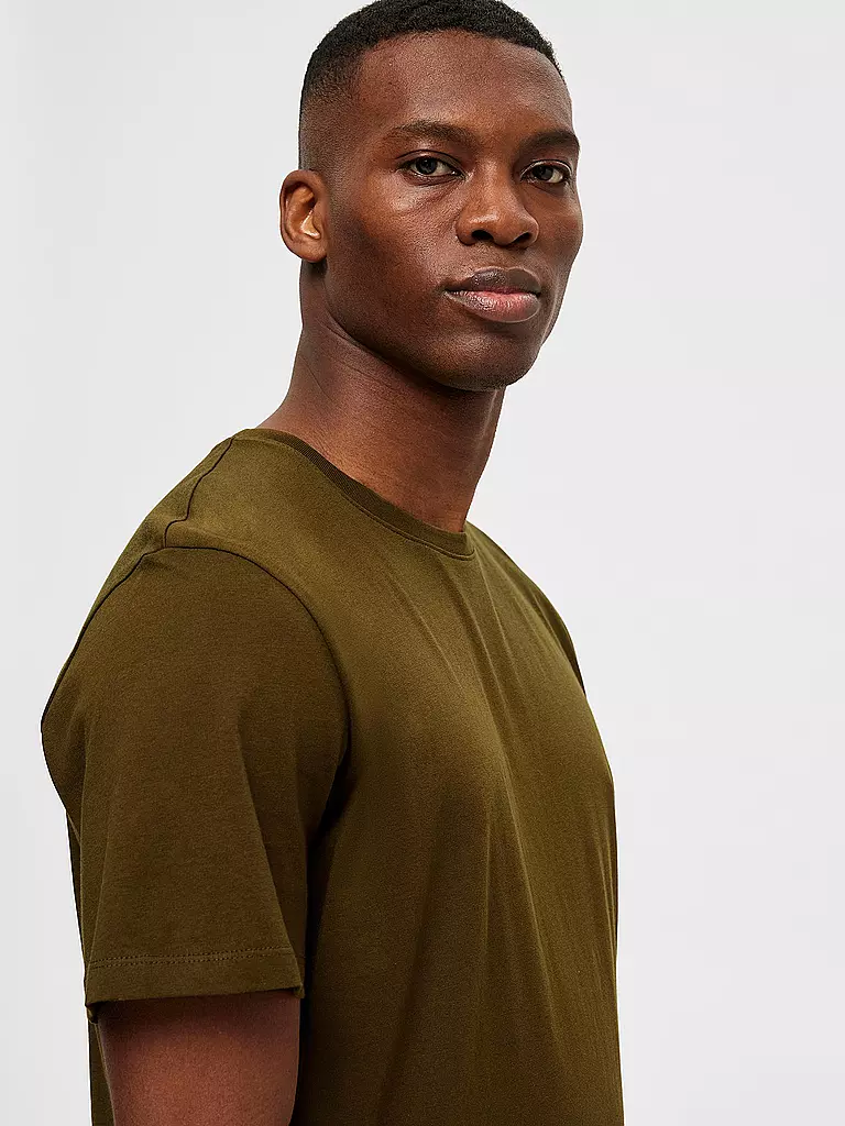 SELECTED | T-Shirt SLHASPEN | olive
