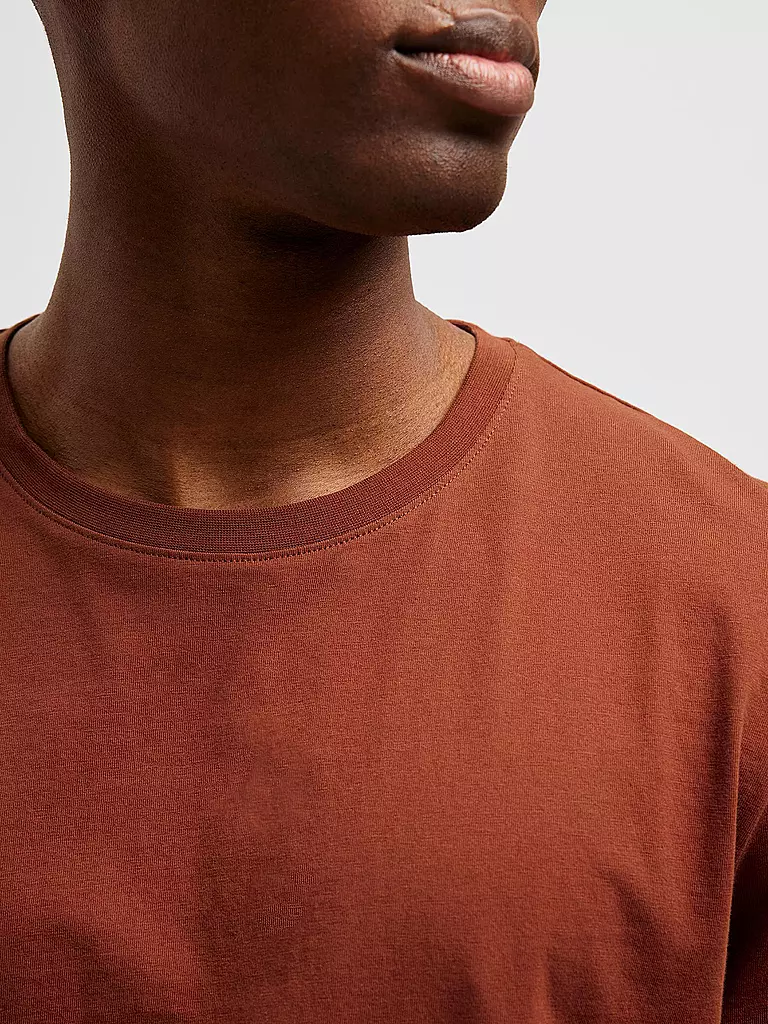 SELECTED | T-Shirt SLHASPEN | braun