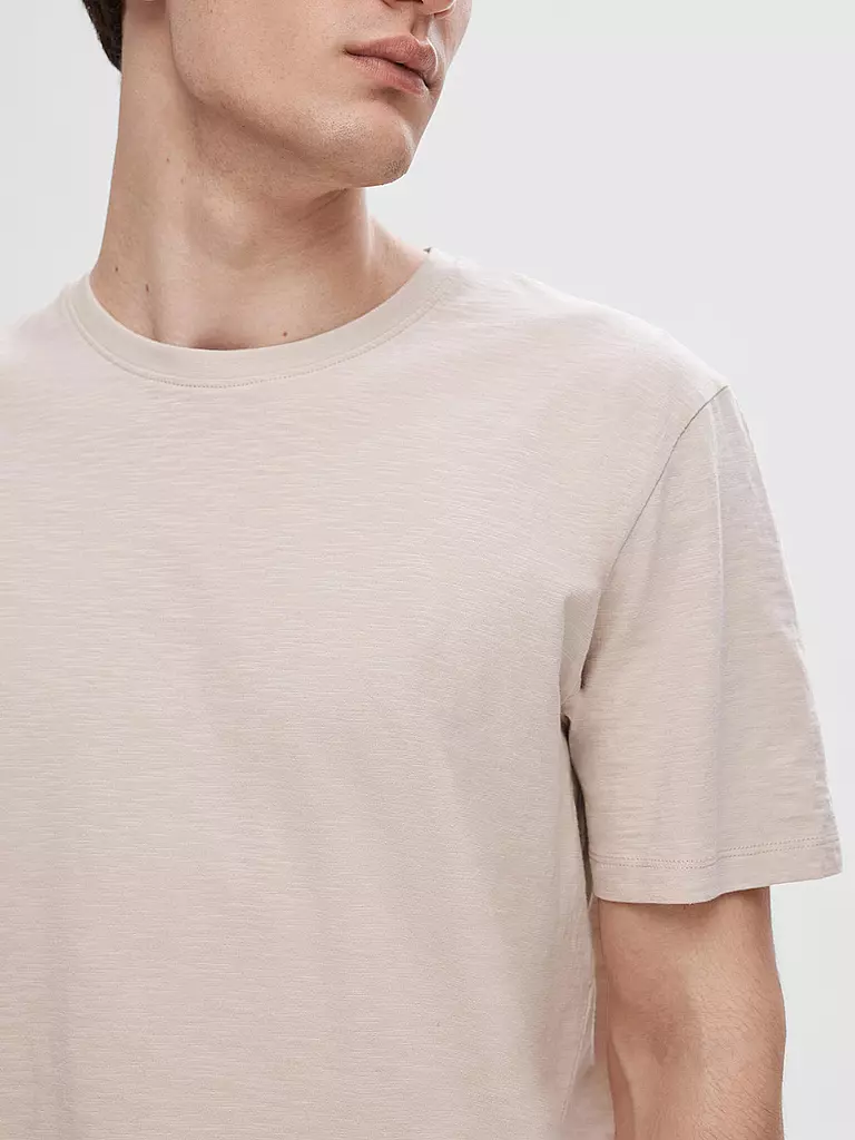 SELECTED | T-Shirt SLHASPEN | beige