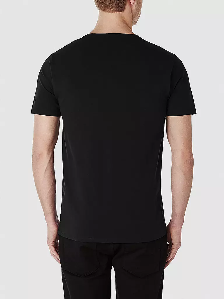 SELECTED | T-Shirt SLHPIMA ASK JOE | schwarz