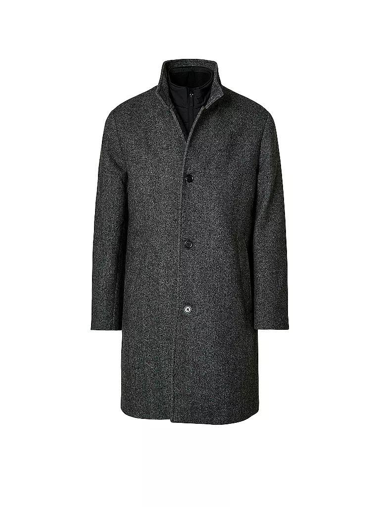 SELECTED | Wollmantel SLHRAINAR | schwarz