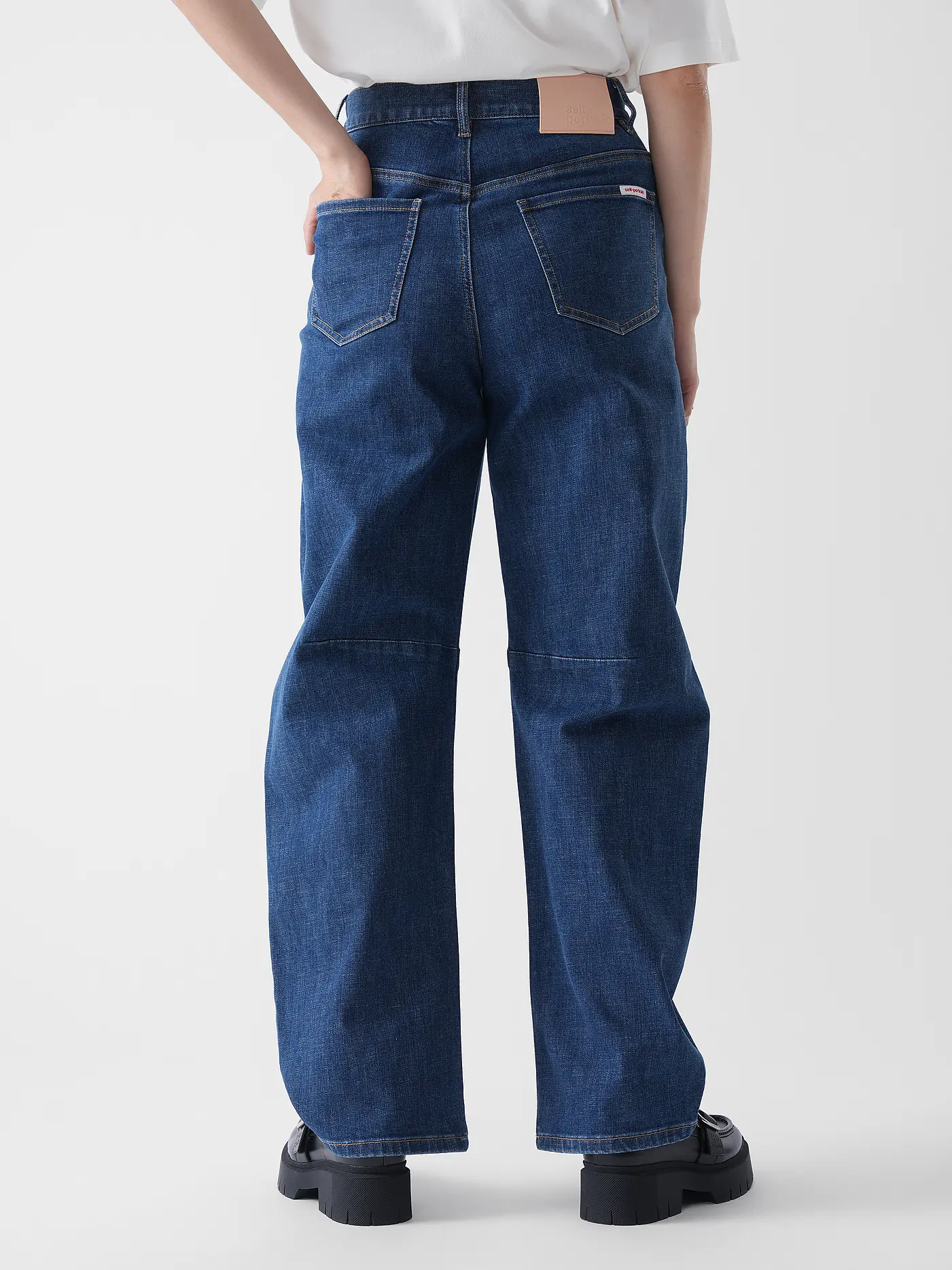 SELF-PORTRAIT | Jeans Balloon Fit  | blau