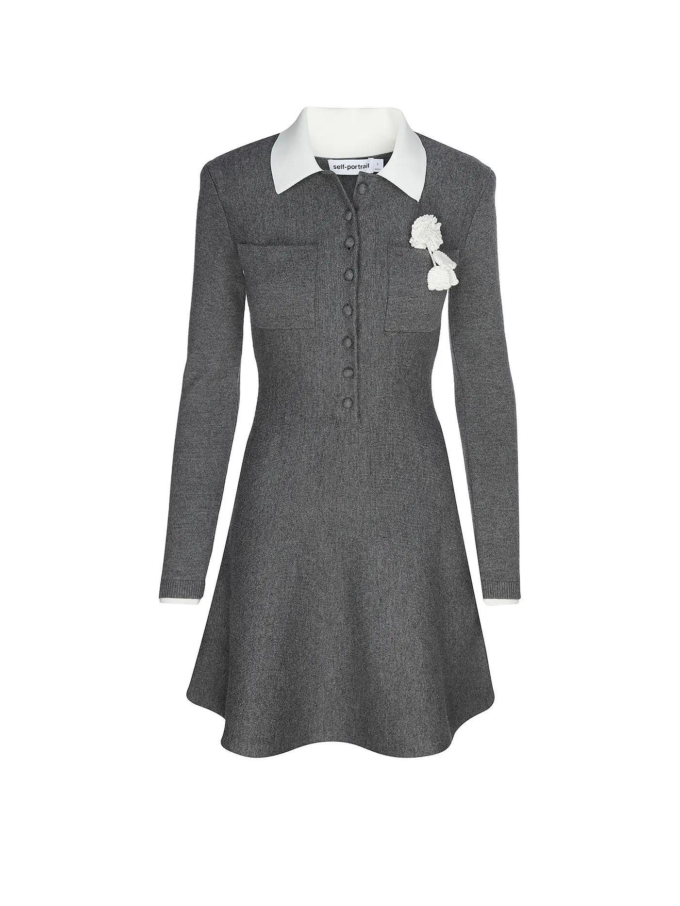 SELF-PORTRAIT | Minikleid  | grau