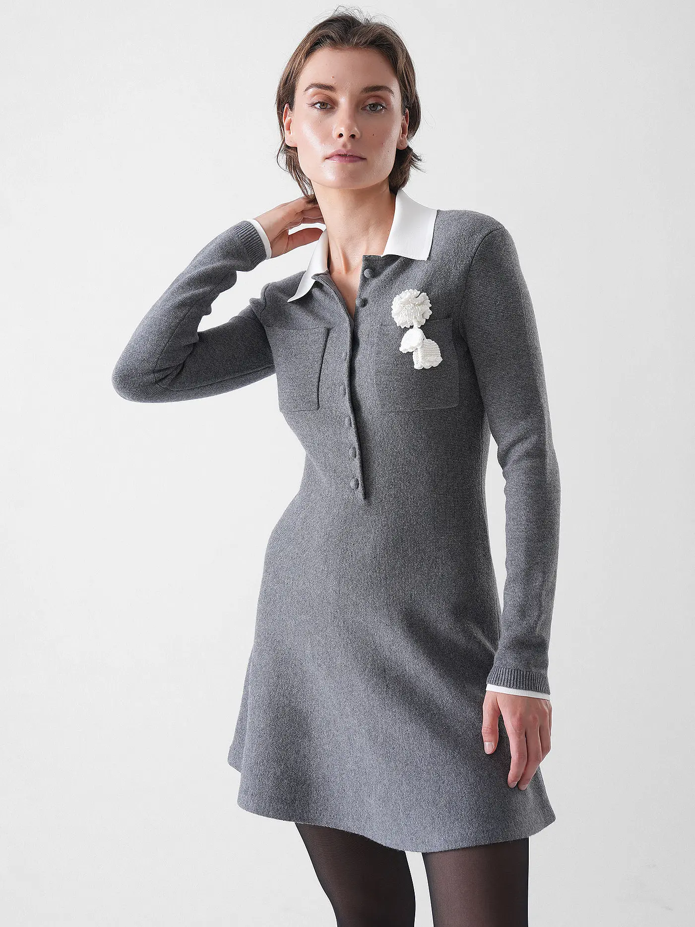 SELF-PORTRAIT | Minikleid  | grau