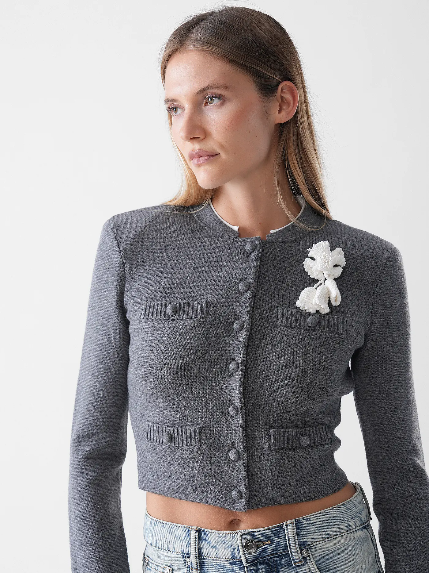 SELF-PORTRAIT | Strickjacke | grau