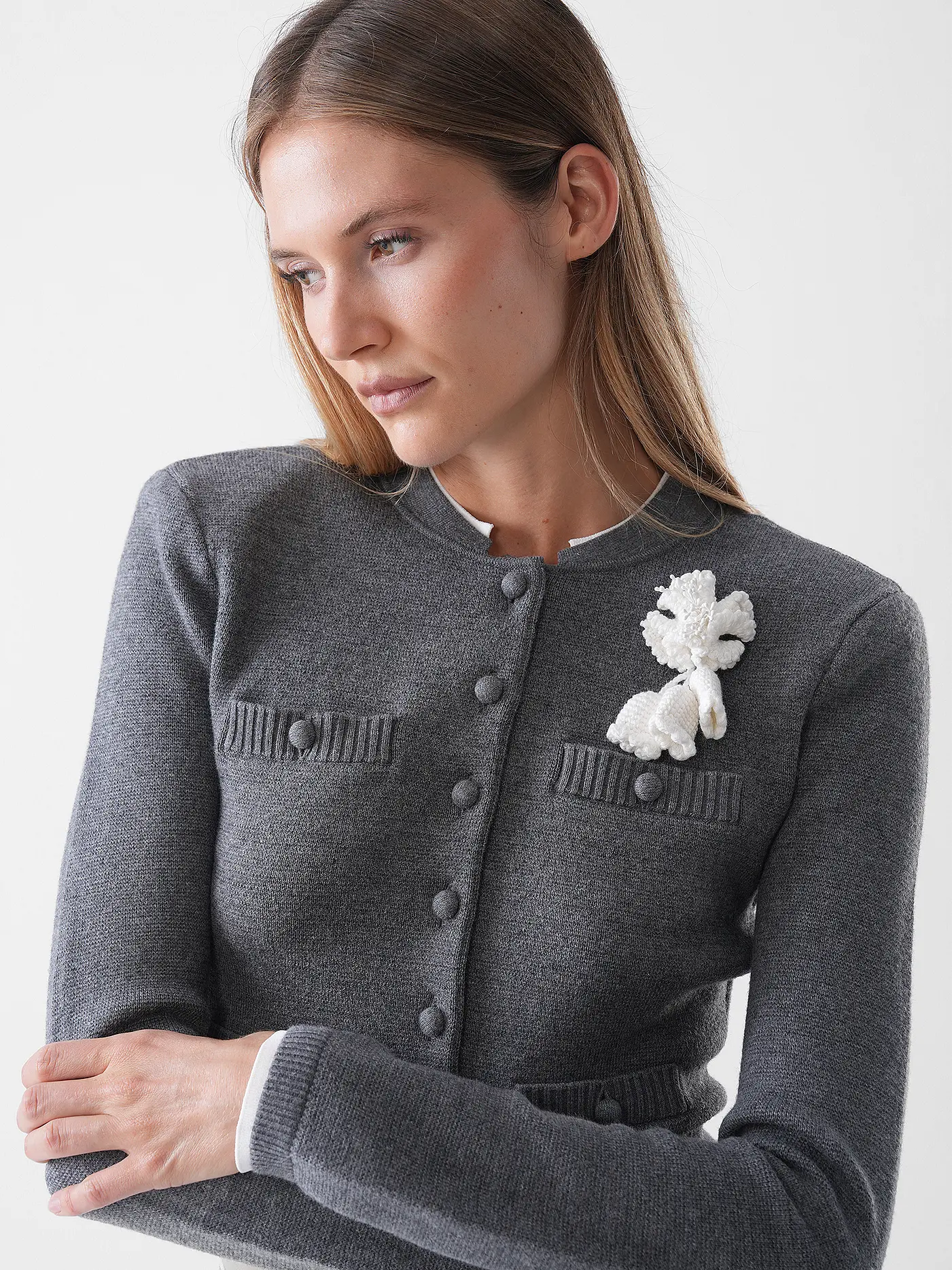 SELF-PORTRAIT | Strickjacke | grau