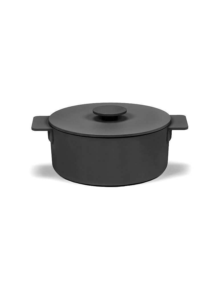 SERAX | Kochtopf "Surface - Enamel Cast Iron" 20cm/2l (Schwarz) | schwarz