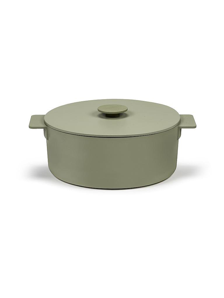SERAX | Kochtopf "Surface - Enamel Cast Iron" 29cm/5,5l (Camogreen) | grün