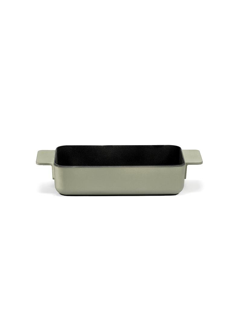 SERAX | Ofenpfanne "Surface - Enamel Cast Iron" 25x15cm (Camogreen) | grün