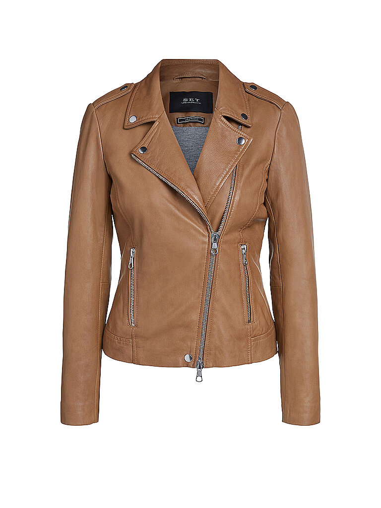 SET Lederjacke Camel | 40
