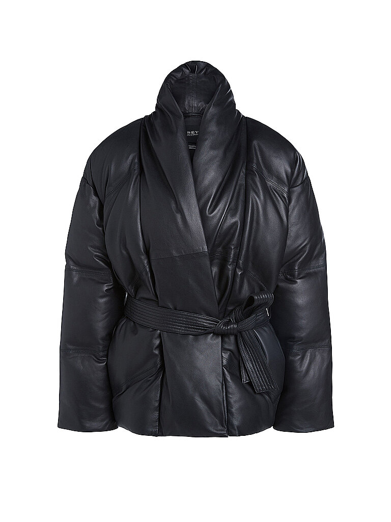 SET Lederjacke schwarz | 34