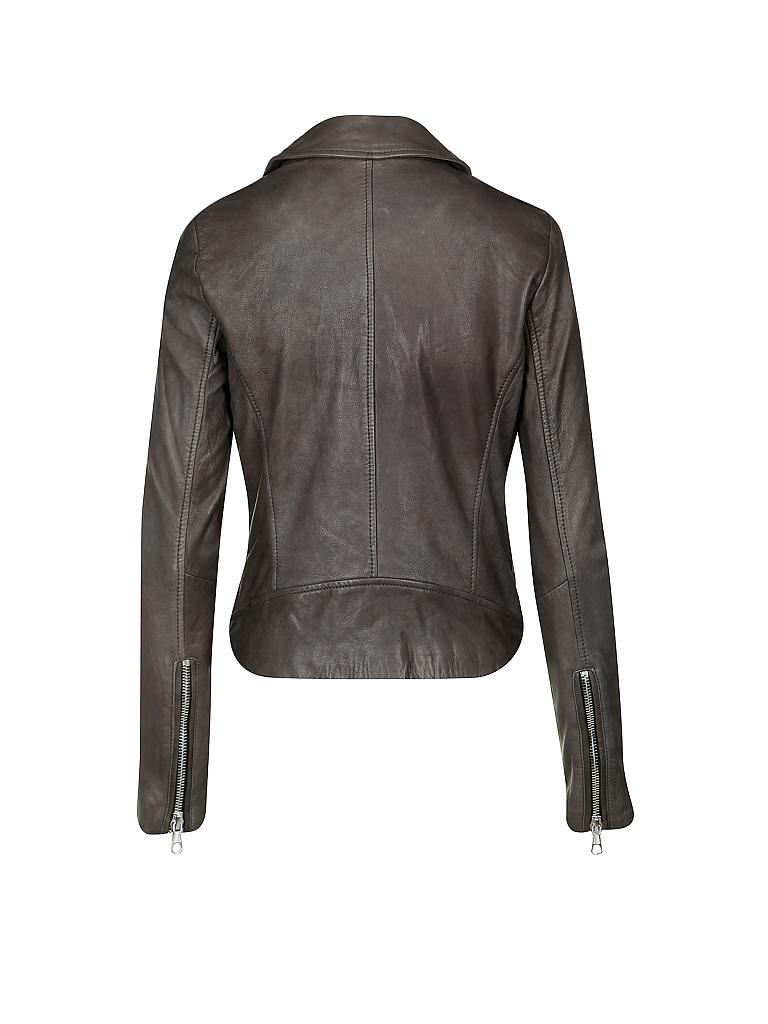 SET | Lederjacke | grau