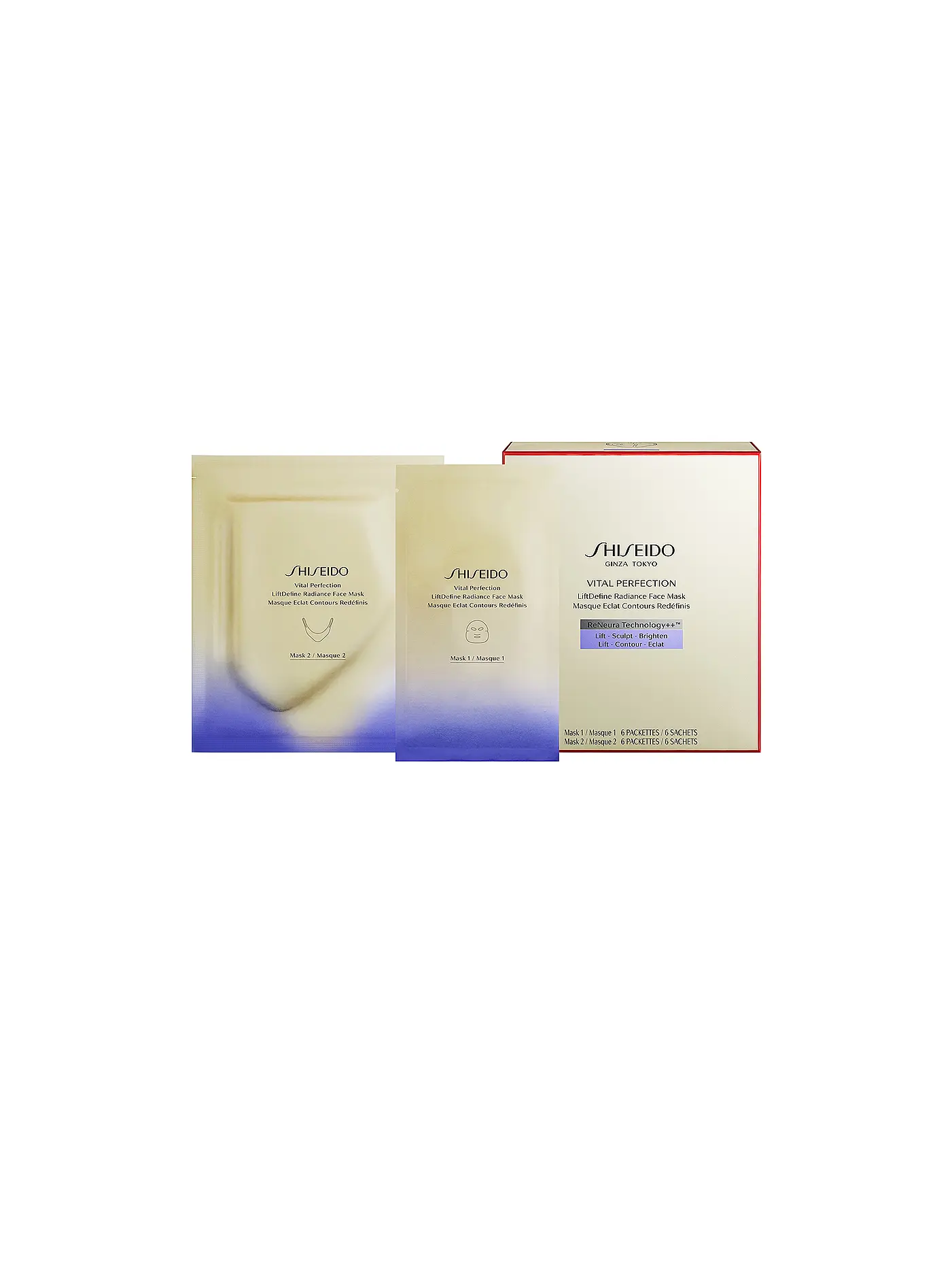 SHISEIDO | Vital Perfection Liftdefine Radiance Face Mask 6 Stk | keine Farbe