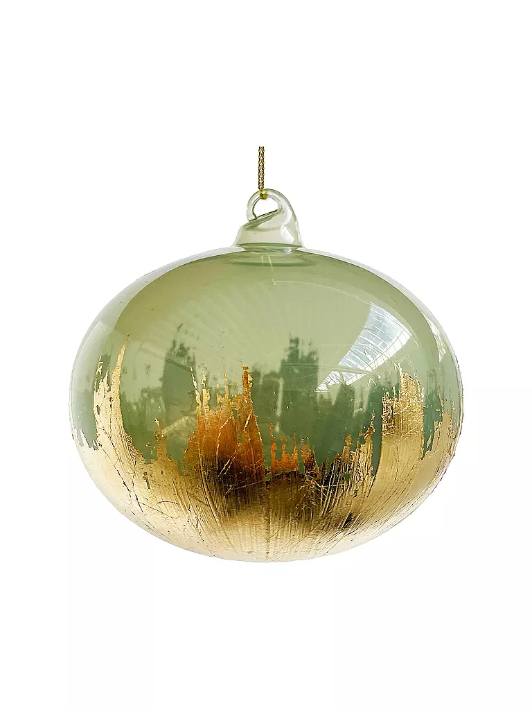 SHISHI | Weihnachtskugel - Glass ball onion shape | hellgrün