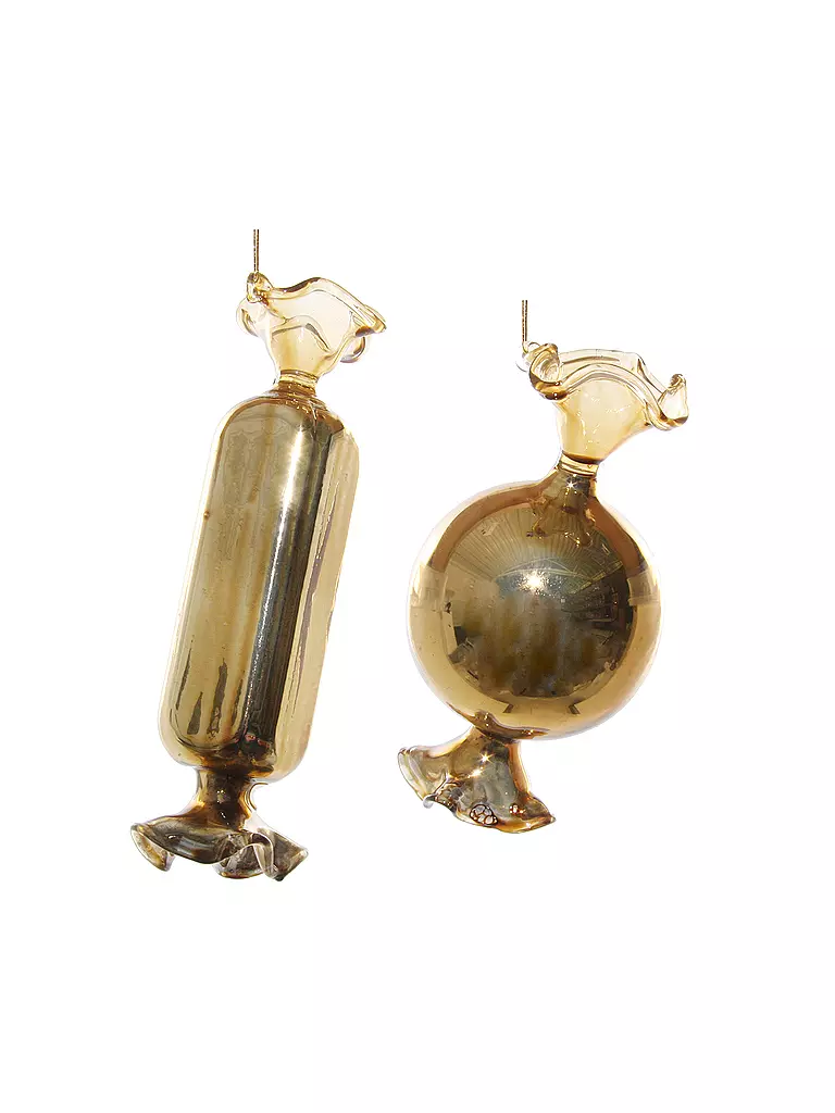 SHISHI | Weihnachtsschmuck - Glass candy 2er Pkg. | gold