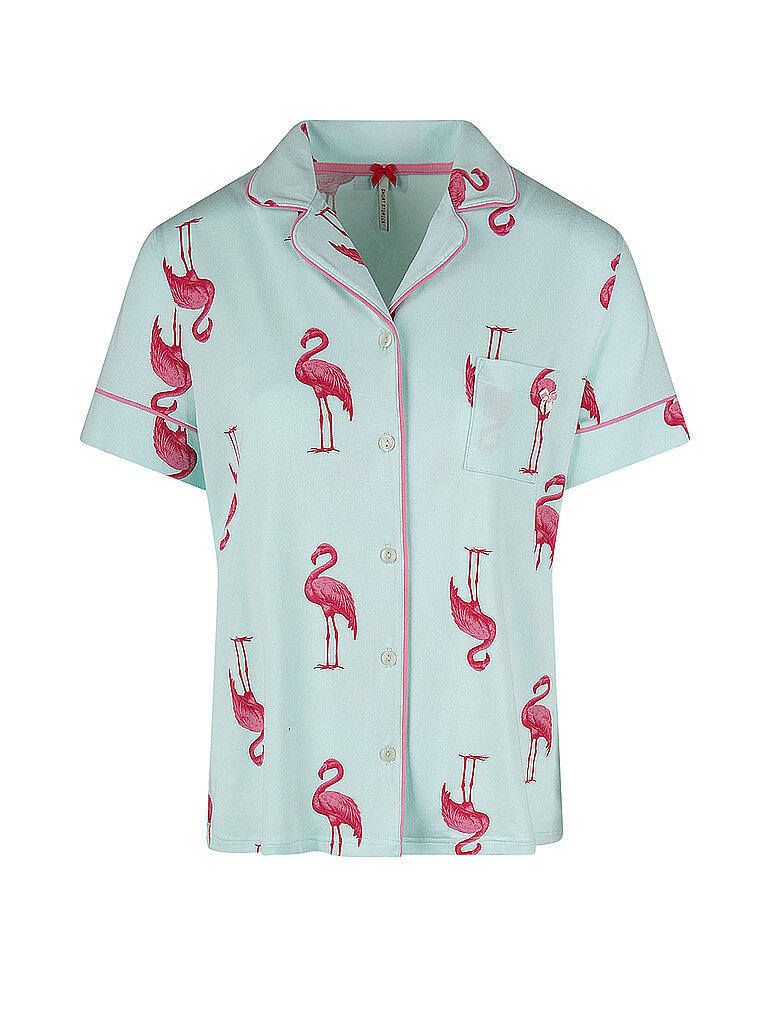 Pyjamashirt hellgrün S damen