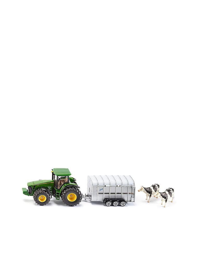 SIKU | John Deere Traktor mit Viehanhänger  | keine Farbe