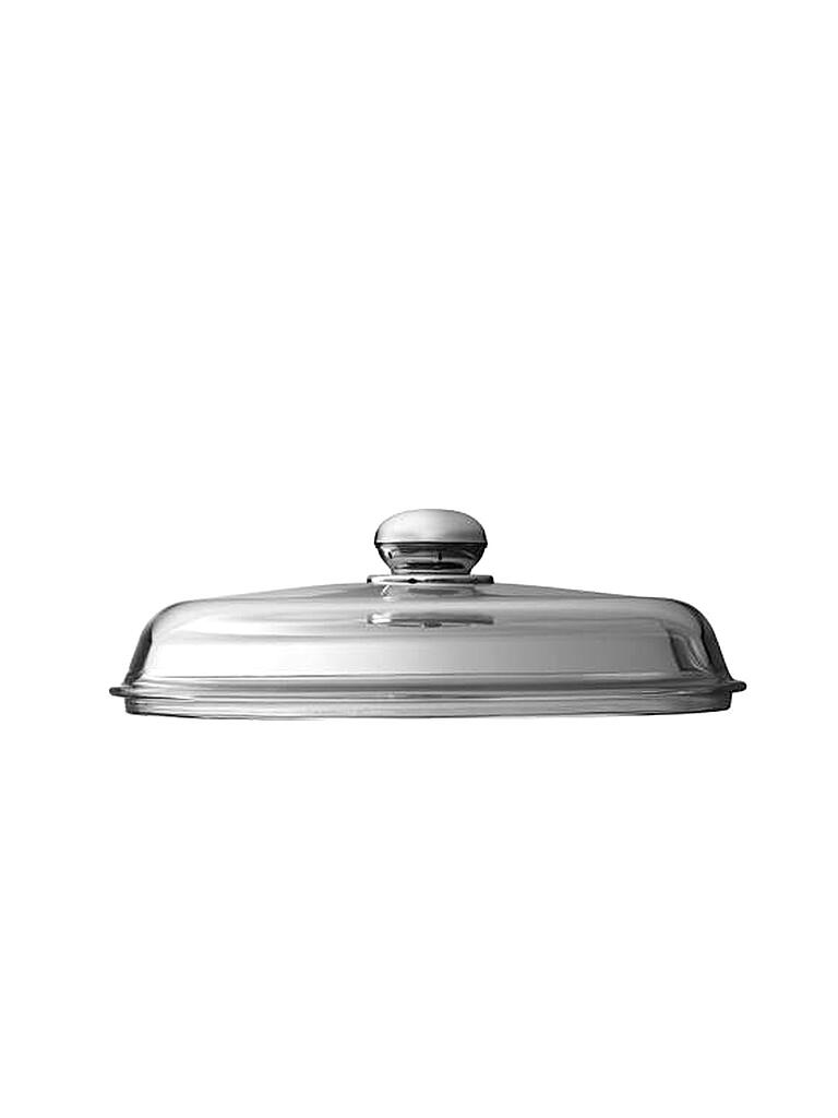 SILIT | Glasdeckel mit Metallknauf 28cm | transparent