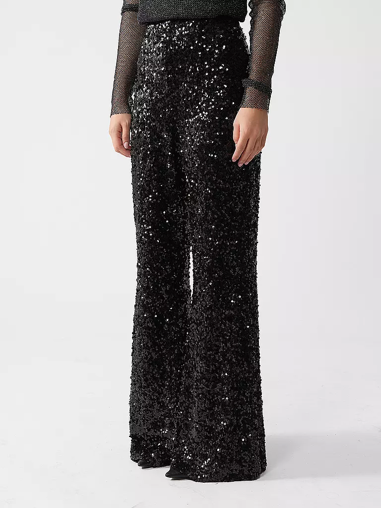 SILVIA SCHNEIDER | Hose Flared Fit  | schwarz