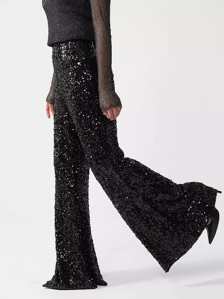SILVIA SCHNEIDER | Hose Flared Fit  | schwarz