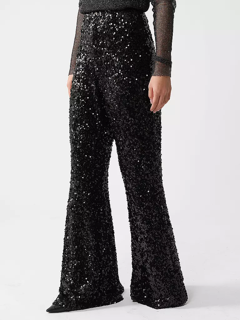 SILVIA SCHNEIDER | Hose Flared Fit  | schwarz
