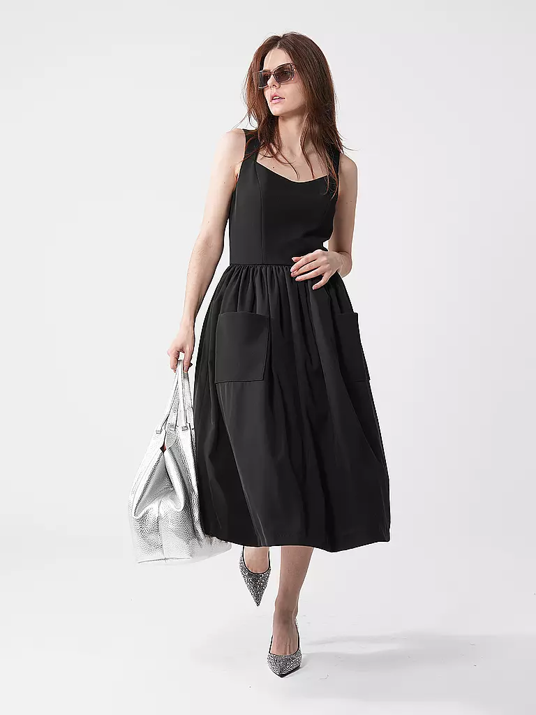 SILVIA SCHNEIDER | Midikleid  | schwarz
