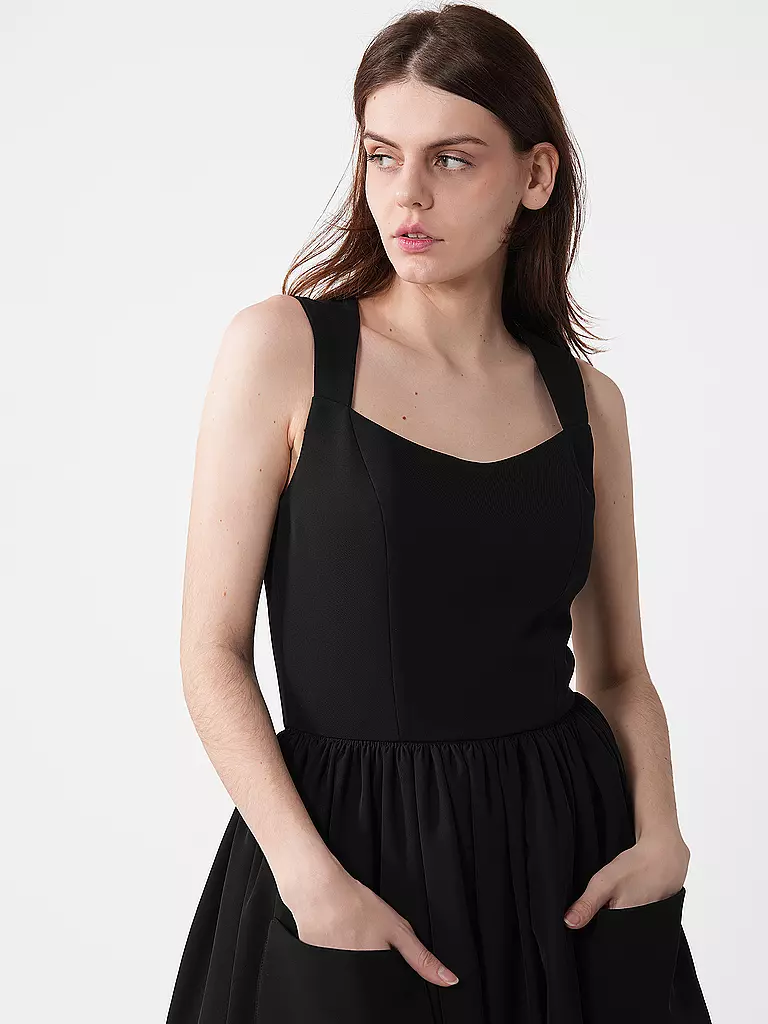 SILVIA SCHNEIDER | Midikleid  | schwarz