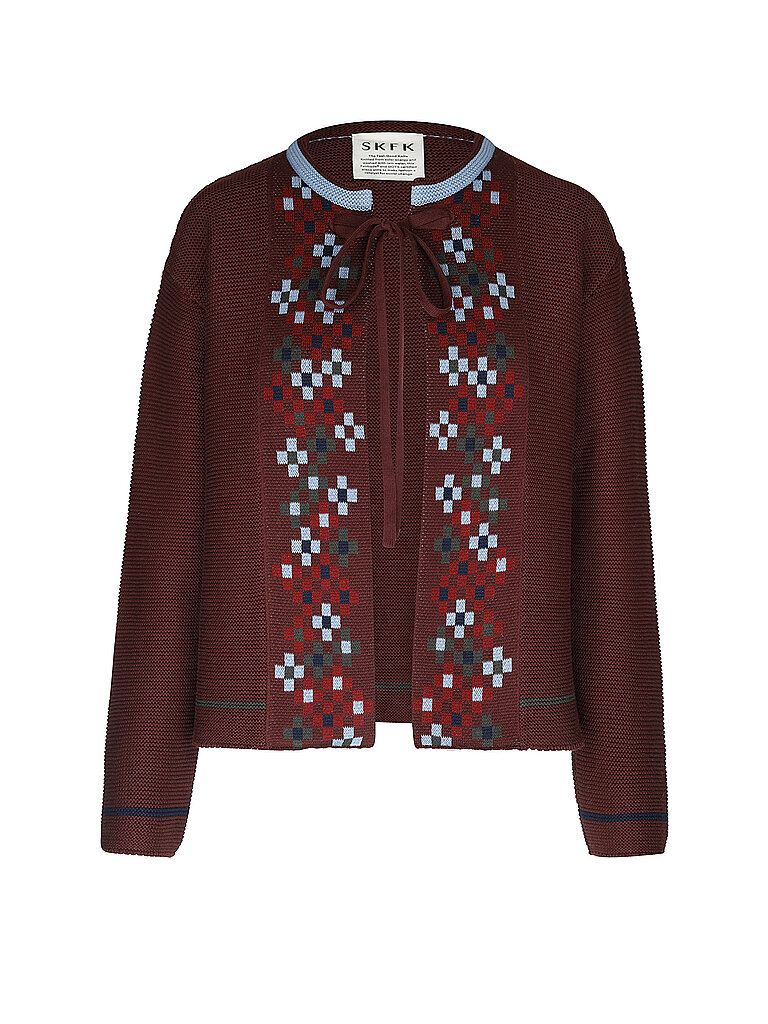 SKFK Strickjacke EDUNXE dunkelrot | S