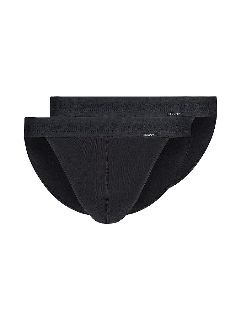 SKINY Slip 2er Pkg. COTTON RETRO black schwarz | S