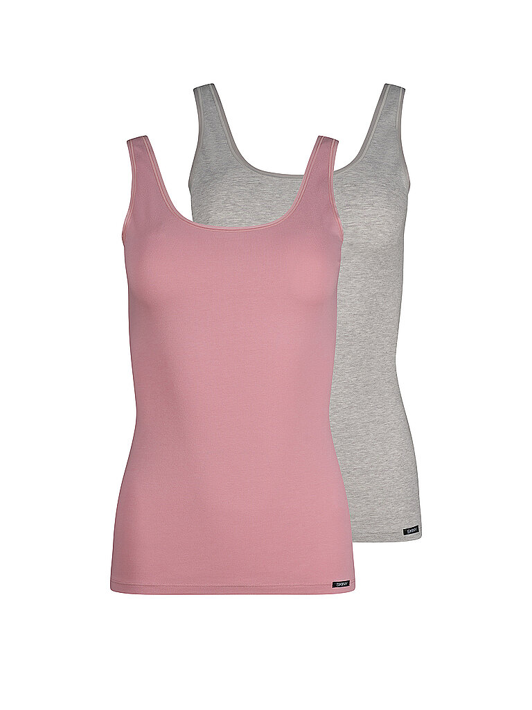 SKINY Top 2er Pkg. ADVANTAGE COTTON zephyr melange selection rosa | 38