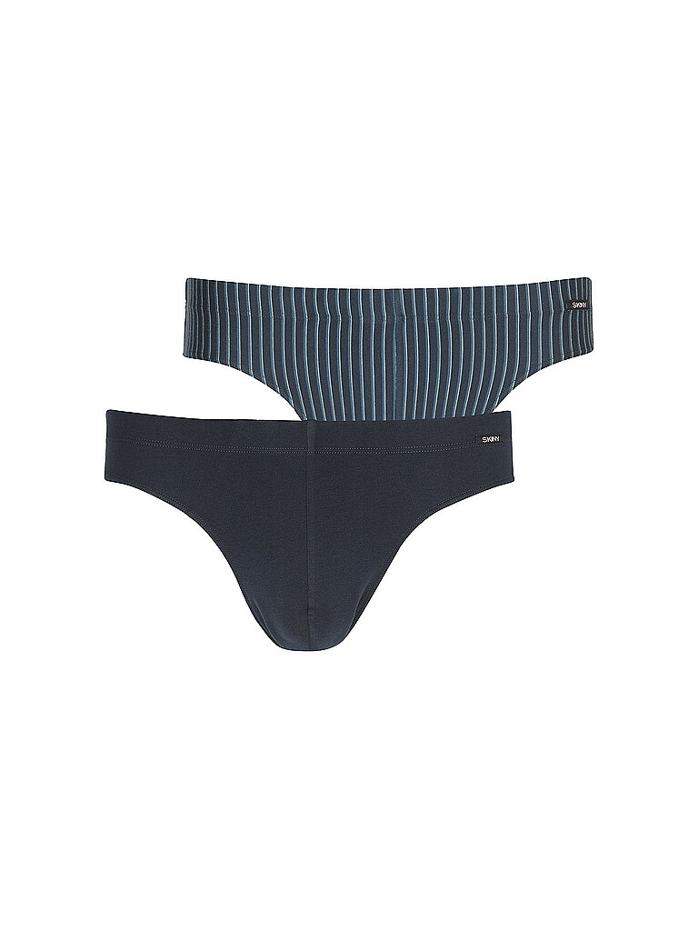 Slip 2er Pkg. COTTON MULTIPACK blueberrystripes selection blau L herren